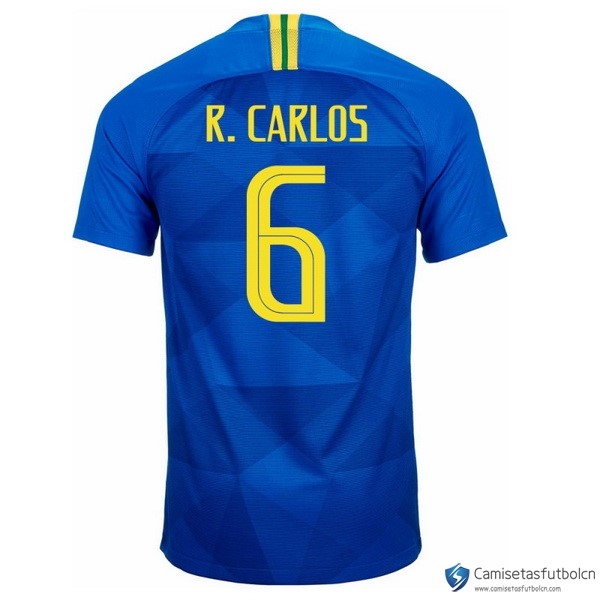 Camiseta Seleccion Brasil Segunda equipo R.Carlos 2018 Azul
